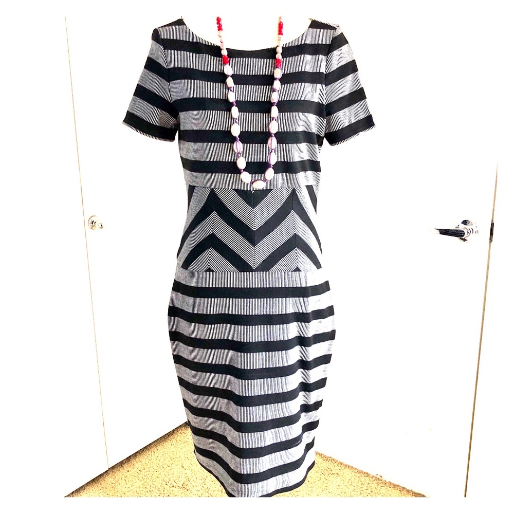 BCBG MaxAzria Black/White “Roslyn” Dress